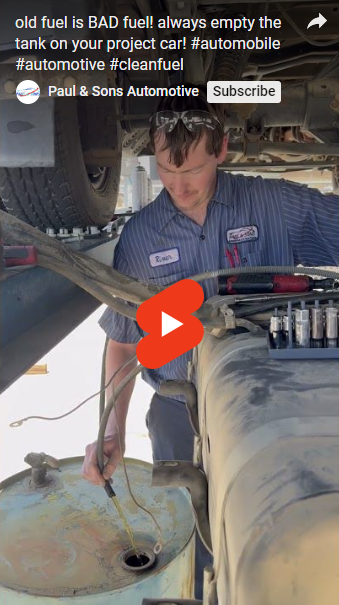 Old Fuel is BAD Fuel! Always Empty the Tank on Your Project Car!