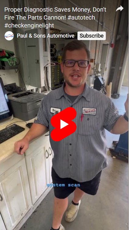 Proper Diagnostic Saves Money, Don't Fire The Parts Cannon!